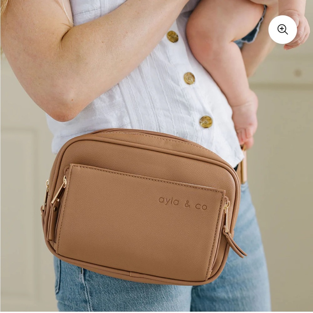 Ayla & Co Tan Vegan Leather Crossbody/ Fanny Pack